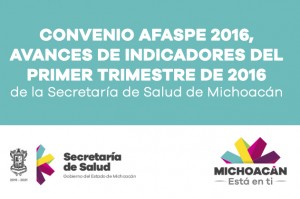 CONVENIO AFASPE 2016, INDICADORES DEL PRIMER TRIMESTRE DE 2016