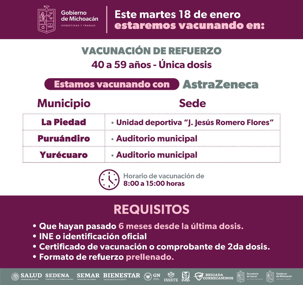 SALUD | Aplican refuerzo de inmunización anti COVID-19 a personas de 40 a  59 años