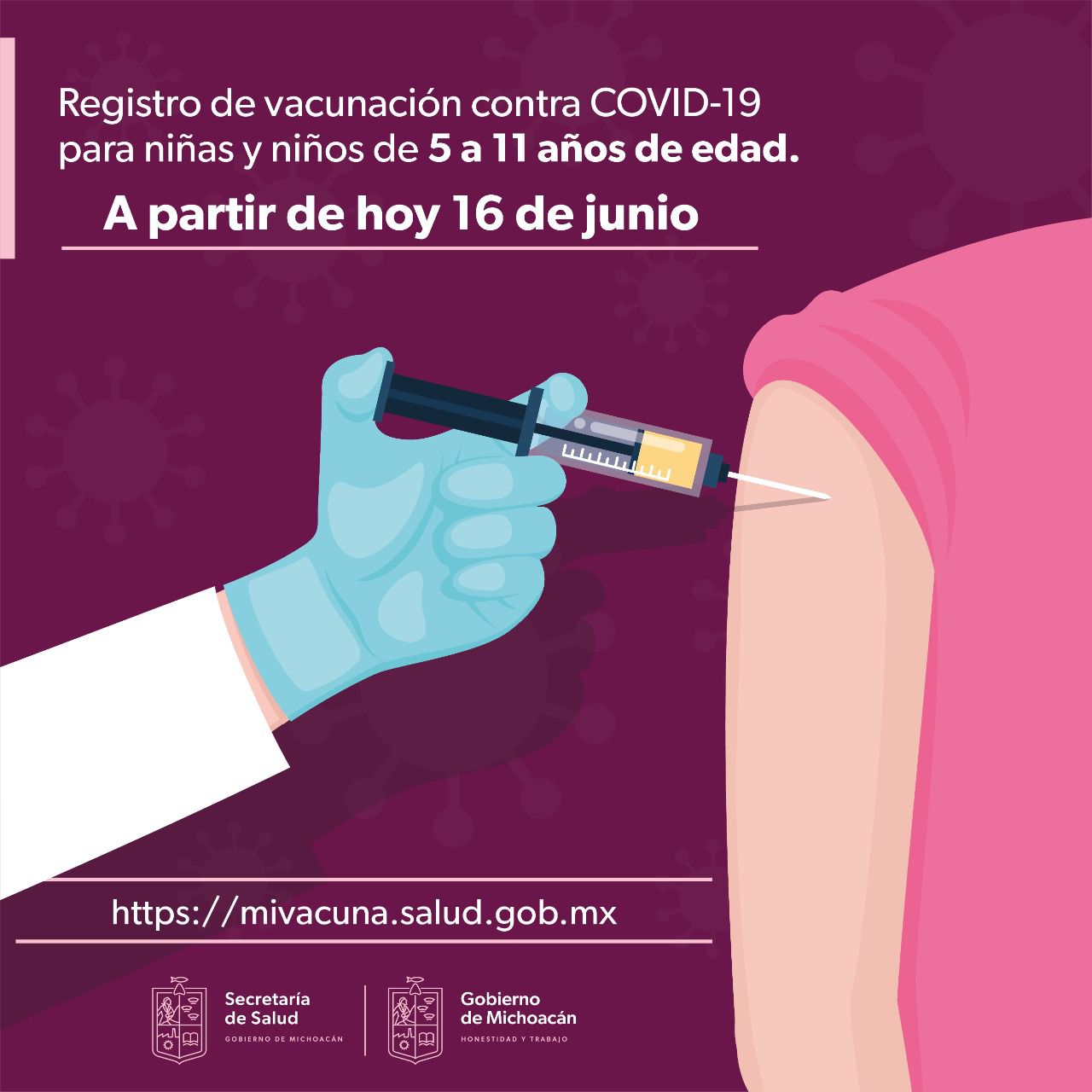 SALUD Abre plataforma de registro para vacunación anti COVID a niñas y niños de a años