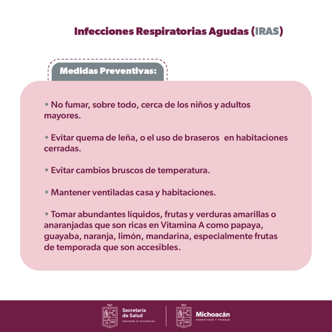 Salud Evita Infecciones Respiratorias Agudas Sigue Las Medidas