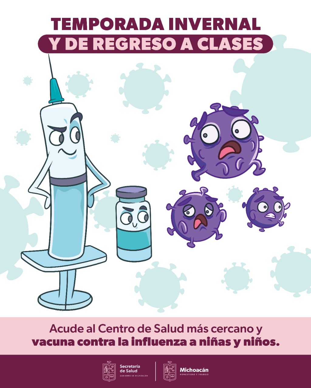 SALUD Continúa, en Michoacán, campaña de vacunación contra la influenza