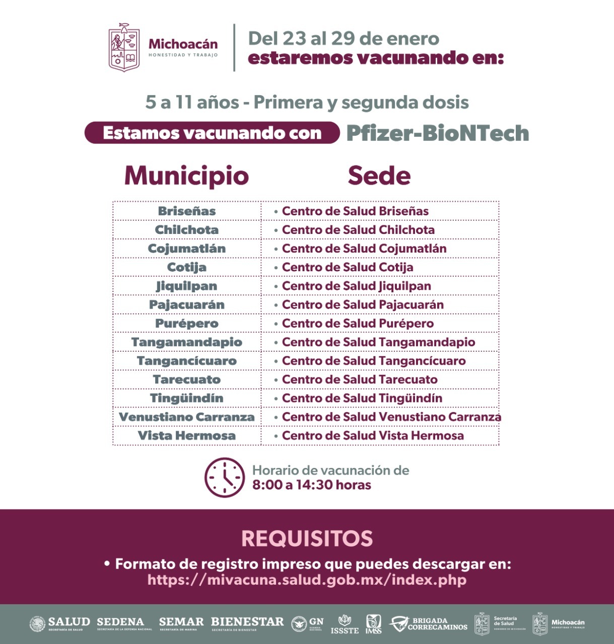 SALUD | Este lunes inicia vacunación anti COVID-19 para menores de 5 a 11,  en 55 municipios