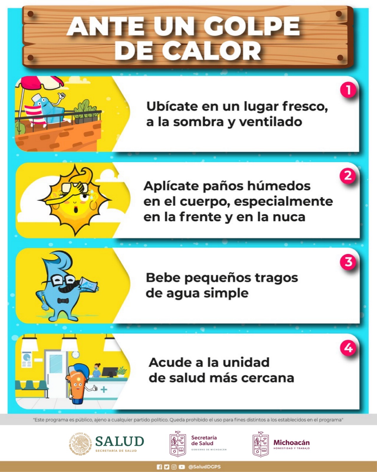 SALUD Sigue Estas Recomendaciones De La SSM Para Evitar Un Golpe De Calor