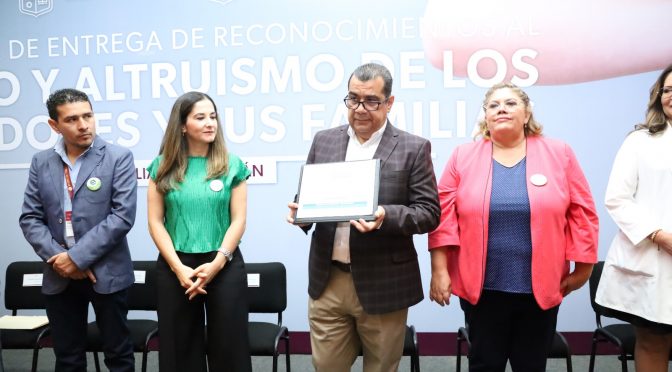 The Government of Michoacan recognizes organ donor families